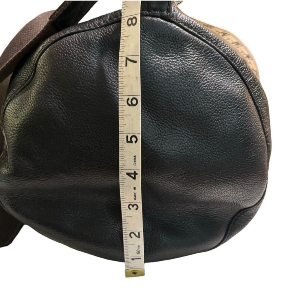 John Varvatos Dark Leather Duffel Bag - Picture 12 of 15